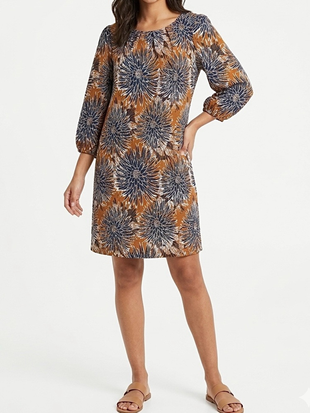 H&M Floral Shift Dress Womens Size 12 GUC